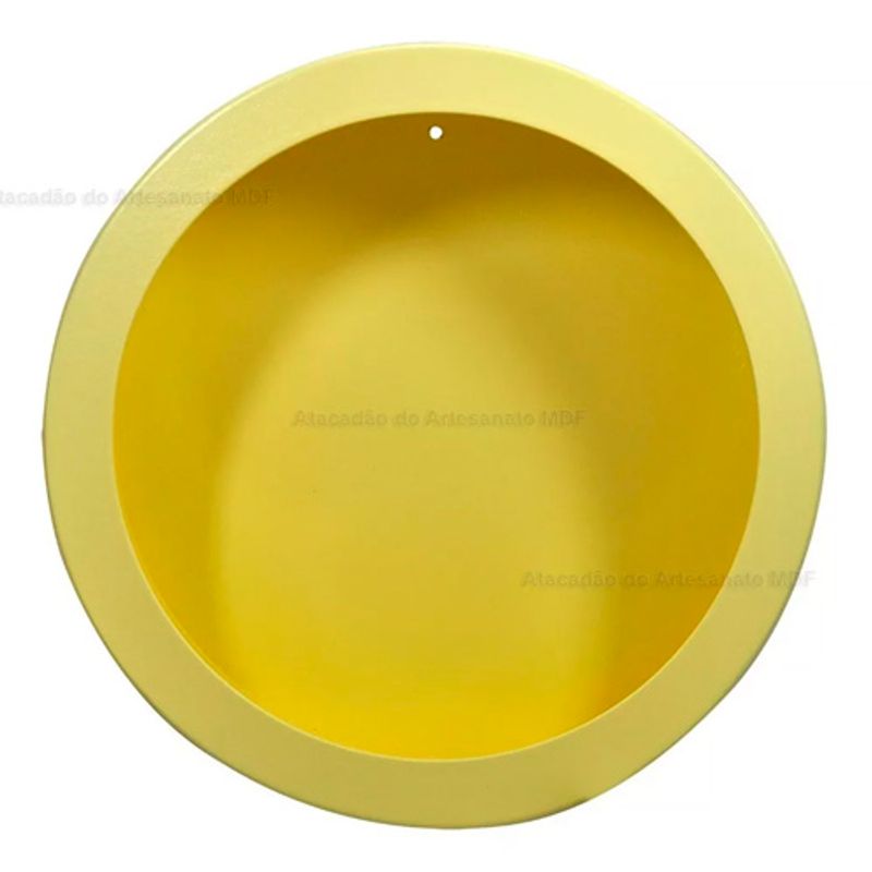 Nicho-Redondo-Simples-Amarelo-Bebe-30x10-Madeira-Mdf Nicho-Redondo-Simples-Amarelo-Bebe-30x10-Madeira-Mdf