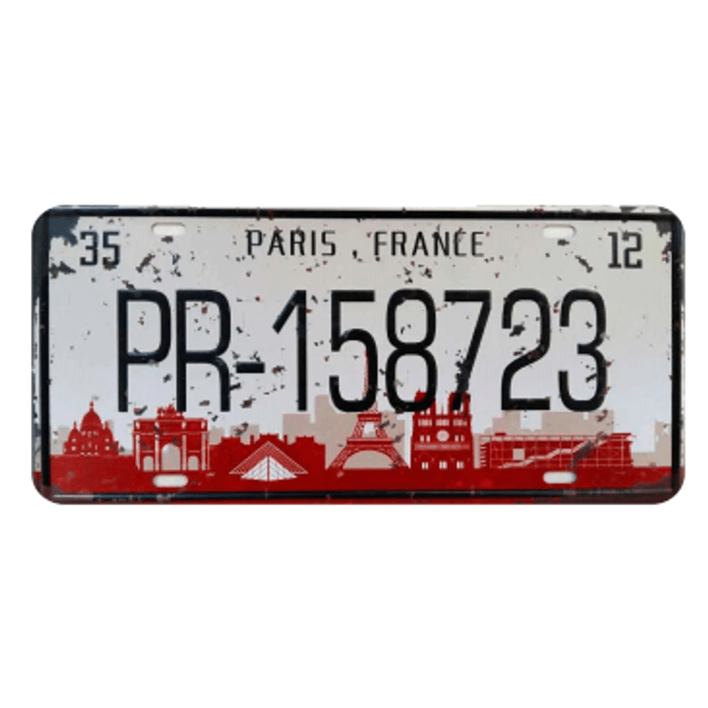 Placa-Carro-Paris-France