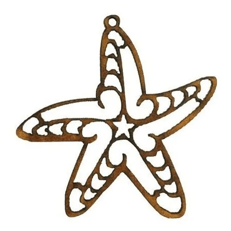 Aplique-Chaveiro-Concha-Estrela-5x5cm-MDF-Cru-Madeira