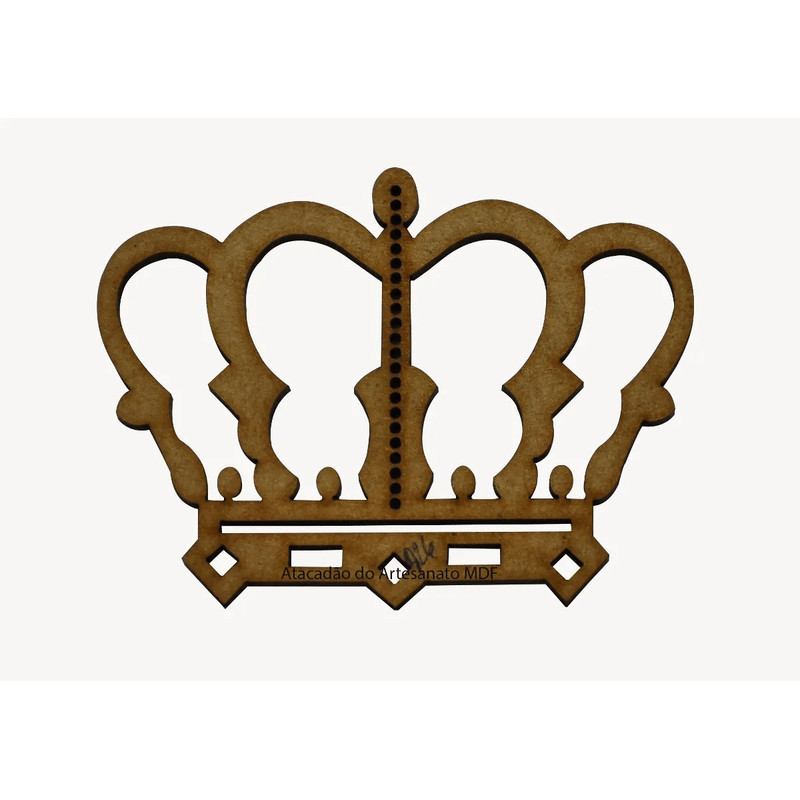 Aplique-Coroa-De-Rei-30X23-28mm-MDF-Cru-Madeira
