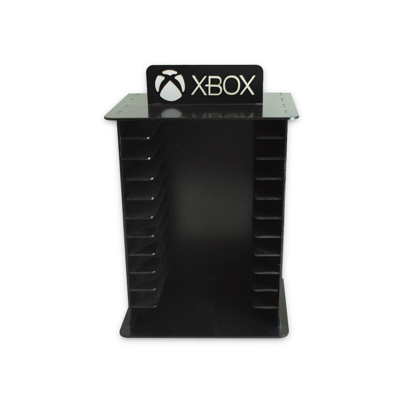 Porta 11 Jogos FÍSico Xbox 360 Gamer Laser 21,5x16x35 Mdf Madeira Pintado PRETO