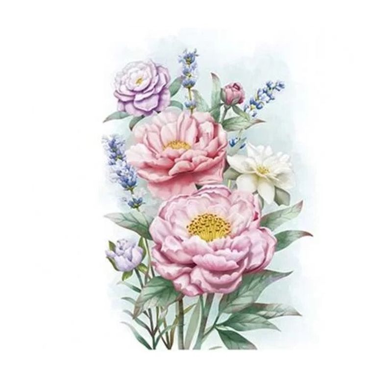Kit 5 Papel Decoupage Arte Francesa Rosas E Flores Af-327 31,1x21,1cm Litoarte