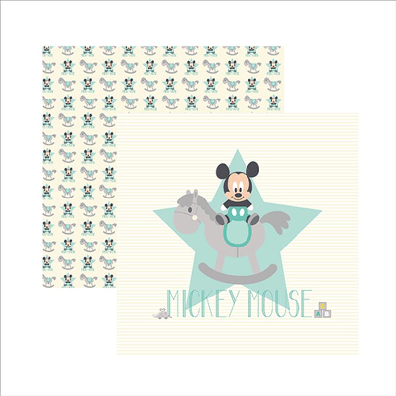 Papel Scrap Festa Disney Baby Mickey 1 Guirlanda Sdfd031 - Toke E Crie