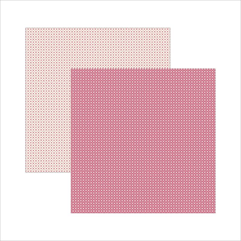 Kit 4 Folha Scrap Clássico Texturizado Pink Xadrez Ksbc014 30,5x31,5 Toke E Crie