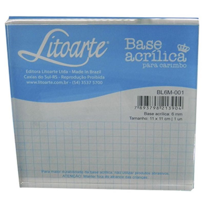 Base Acrílica Para Carimbo 11x11 Bl6m-001 Litoarte