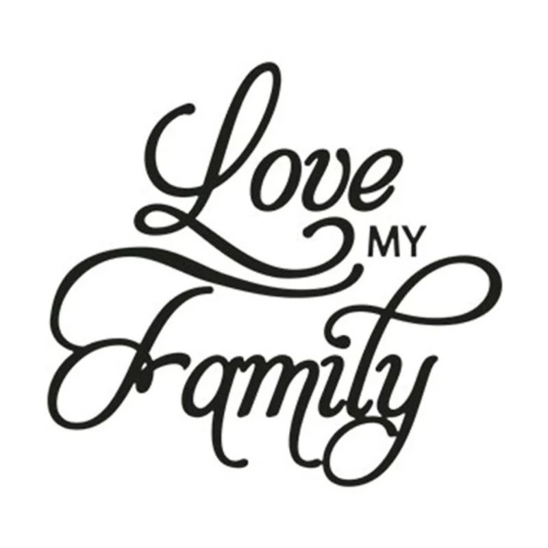 Carimbo Em Borracha Love My Family Clp-050 Litoarte