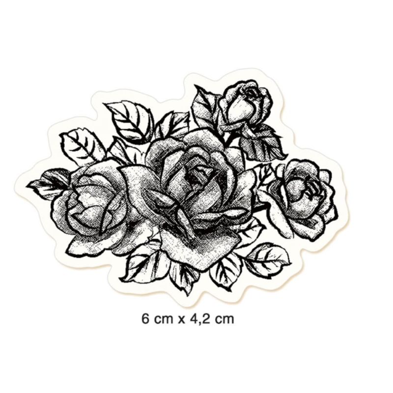 Carimbo Em Borracha Bouquet De Rosas Clp-036 Litoarte