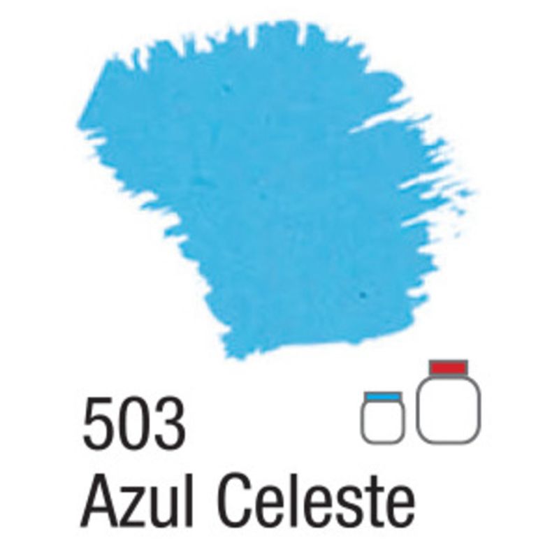 Tinta Acrílica Fosca para Artesanato 250ml Acrilex 503 - AZUL CELESTE