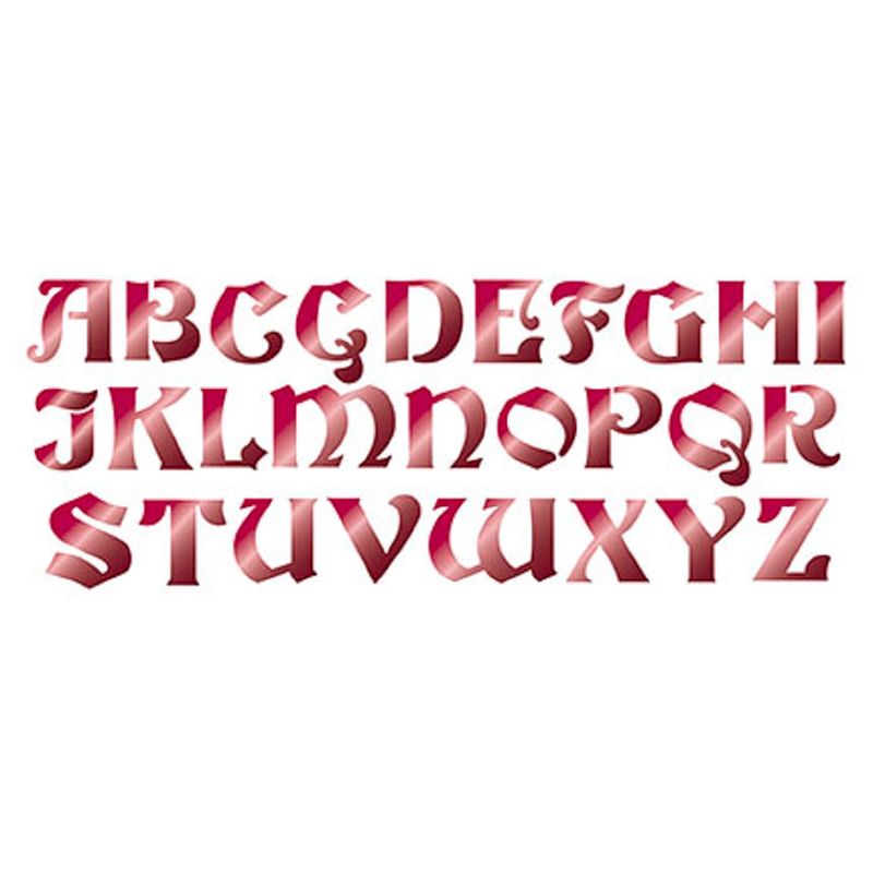 Stencil Pintura Simples Alfabeto Maiusculo 42x17 Stg-053 - Litoarte