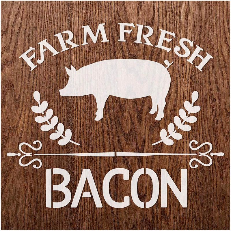 Stencil Pintura Bacon Farm Fresh Sta-143 14x14cm Litoarte