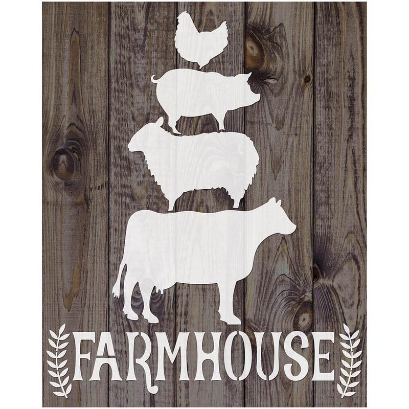 Stencil Pintura Animais Farmhouse Stm-720 21,1x17,2 Litoarte