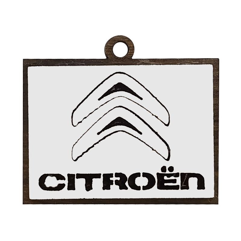 Pacote 50 Chaveiro 3d Marca Citroen 4cm Mdf Madeira Decorada