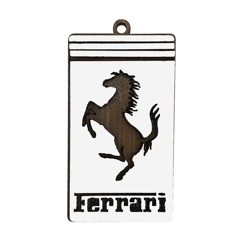 Pacote 50 Chaveiro 3d Marca Ferrari 6cm Mdf Madeira Decorada