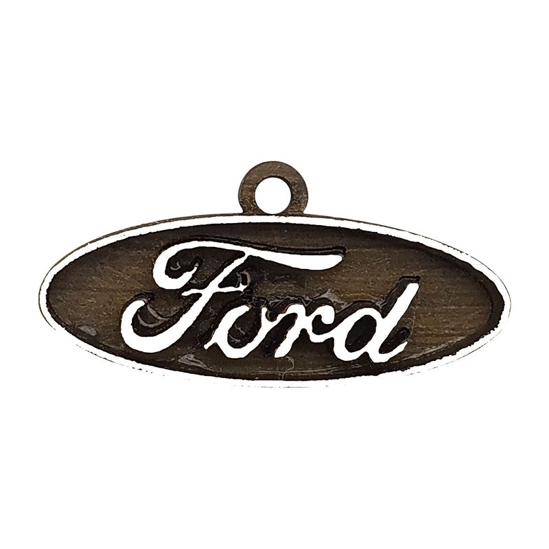 Chaveiro 3d Marca Ford 4cm Mdf Madeira Decorada