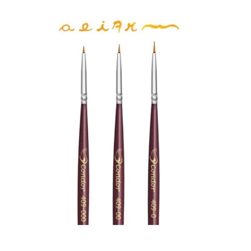 Kit 3 Pincel Redondo Sintetico 000 Ao 0 409 Condor