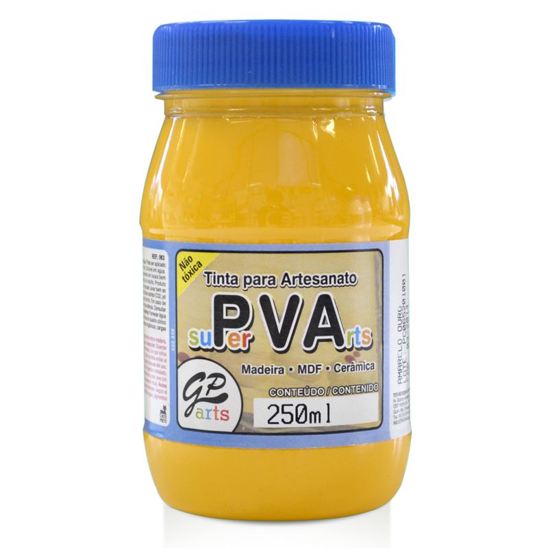 Tinta Mega Pva Fosca 250ml Artesanato Gato Preto AMARELO BEBÊ