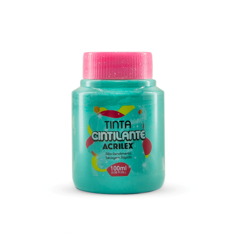 Tinta Pva Cintilante 100ml Acrilex TURQUESA