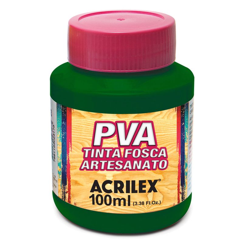 Tinta Pva Fosca Cores Claras para Artesanato 100ml - Acrilex 513 - VERDE MUSGO