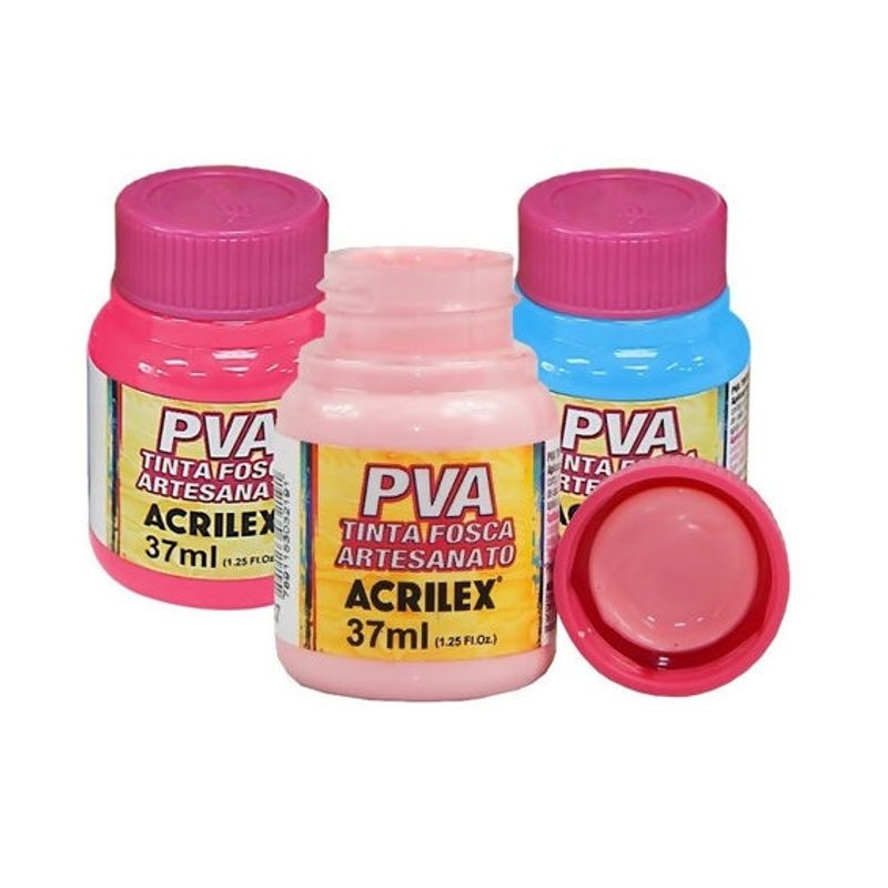 Tinta Pva Fosca Cores Claras para Artesanato 37ml - Acrilex 503 - AZUL CELESTE