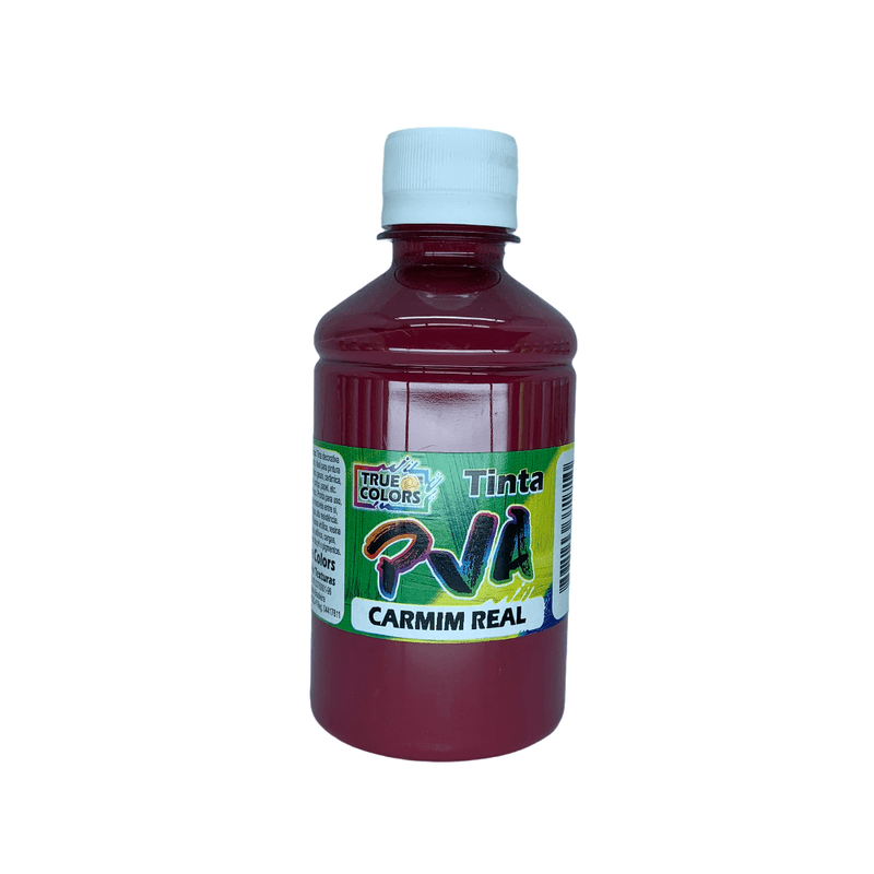 Tinta Pva Fosco Cores Escuras 250ml True Colors CARMIM REAL