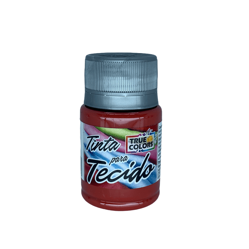 Tinta Para Tecido Tons Escuros 37ml True Colors VERMELHO QUEIMADO