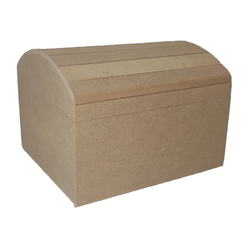 Baú Ripado Tamanho M 23cm Mdf Madeira