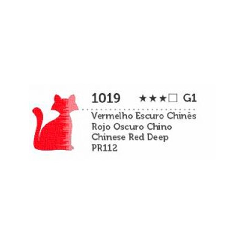 Tinta Óleo Premium G1 Transparente 20ml Gato Preto VERMELHO ESCURO CHINÊS