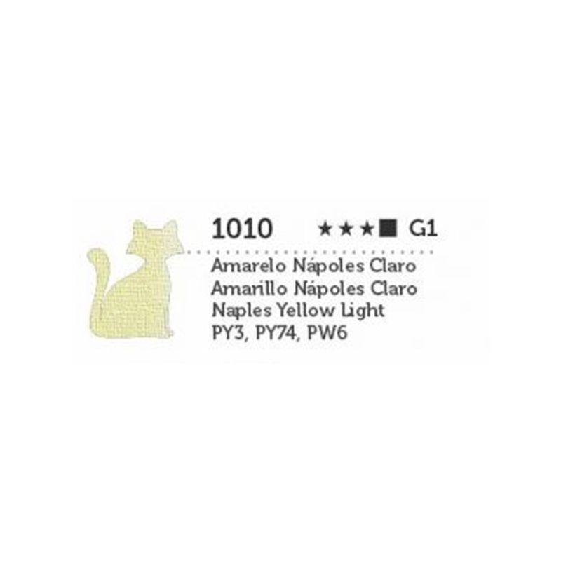 Tinta Óleo Premium G1 Opaco 20ml Gato Preto AMARELO NÁPOLES CLARO
