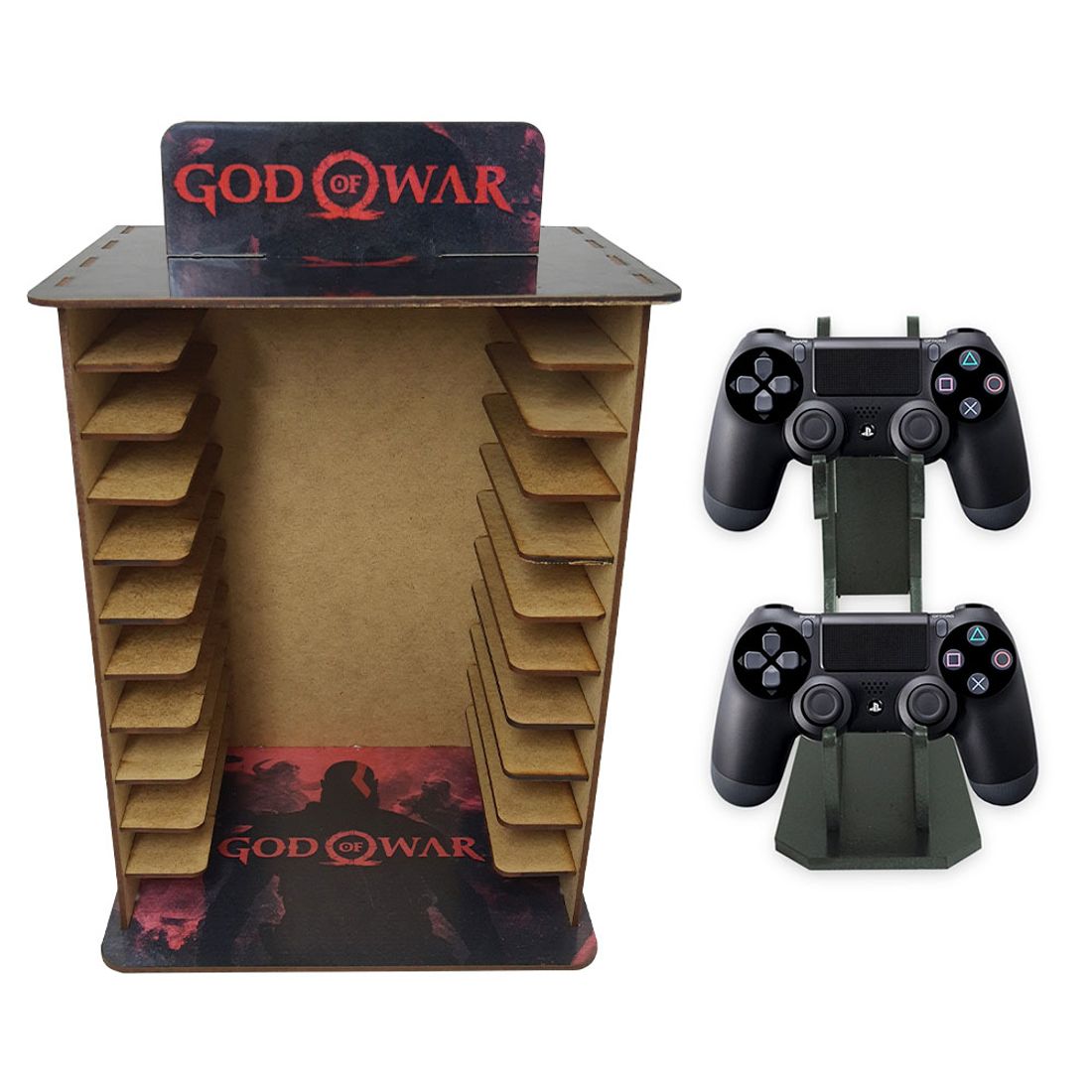 Porta jogos para PS3/PS4 God of War (Branco)