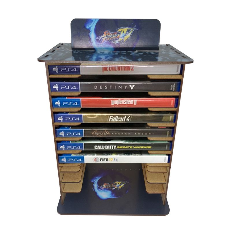 Porta 11 Jogos Físico SF 22x16,3x29,4 Mdf Madeira Adesivada Porta 11 Jogos Físico SF 22x16,3x29,4 Mdf Madeira Adesivada