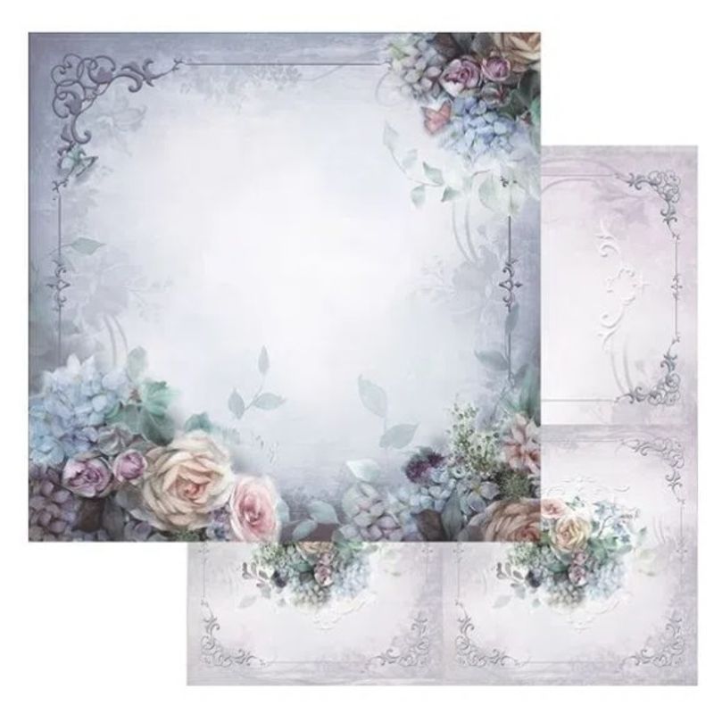 Kit 5 Papel Scrapbook 30,5x30,5 Opadecor 2644 Flor Diversas 2 Opa