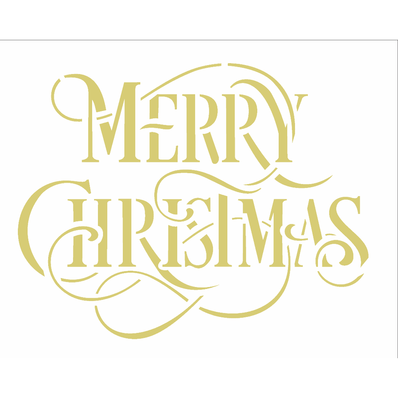 Stencil Pintura Frase Merry Christmas 2556 20x25 Opa