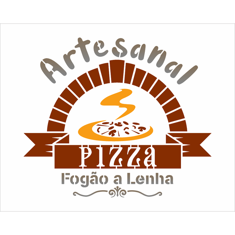 Stencil Pintura Culinaria Pizza 3112 20x25 Opa