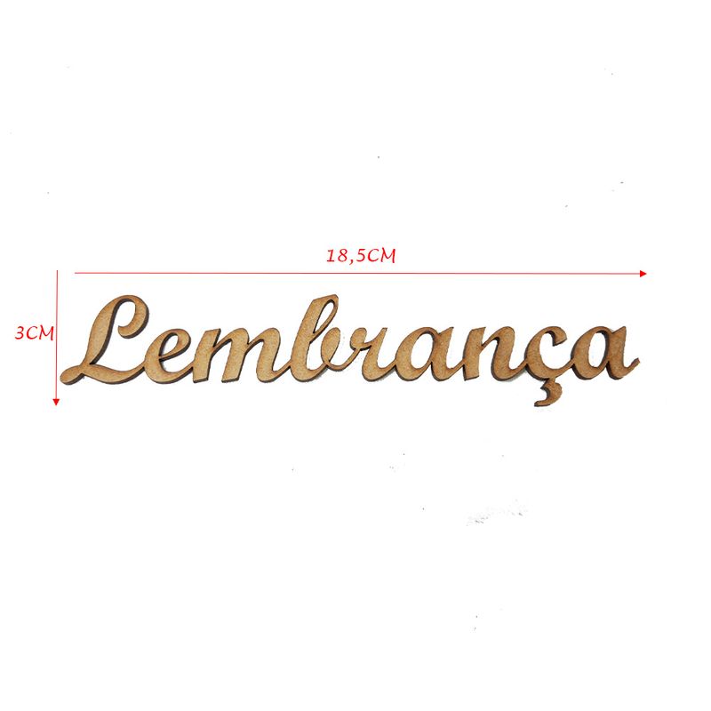 Pacote 10 Aplique Palavra Lembrança P/ Decoração 18cm Mdf Madeira Cru ...