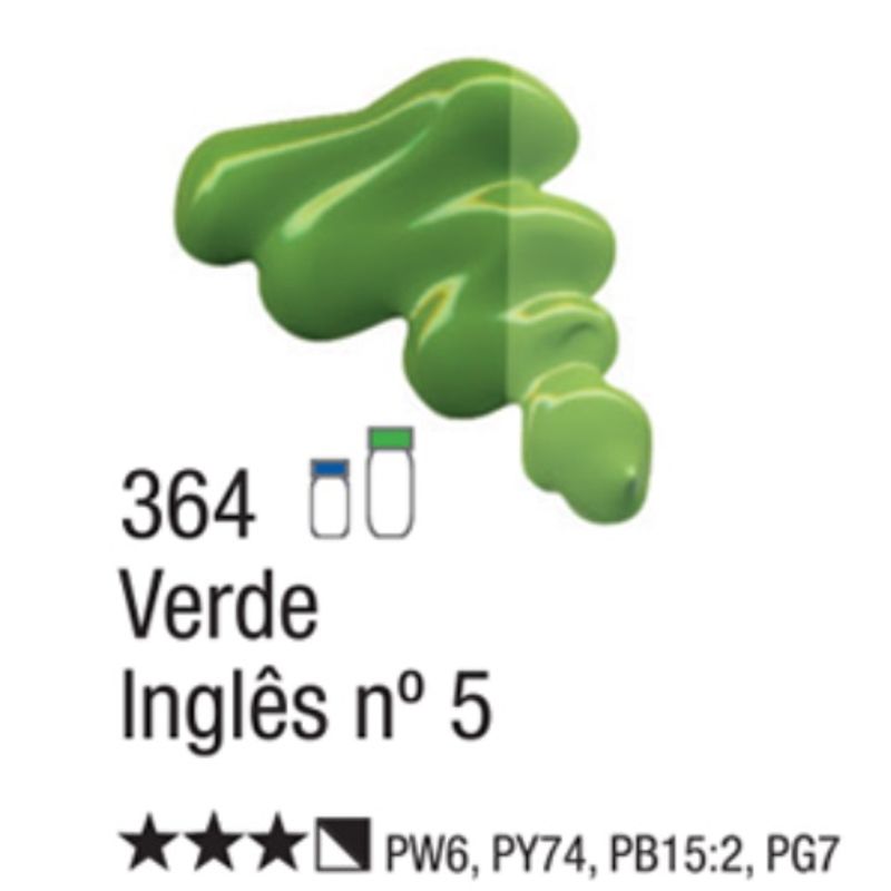 Tinta Óleo Oil Colors Classic Cores Claras 20ml Acrilex VERDE INGLÊS N.5
