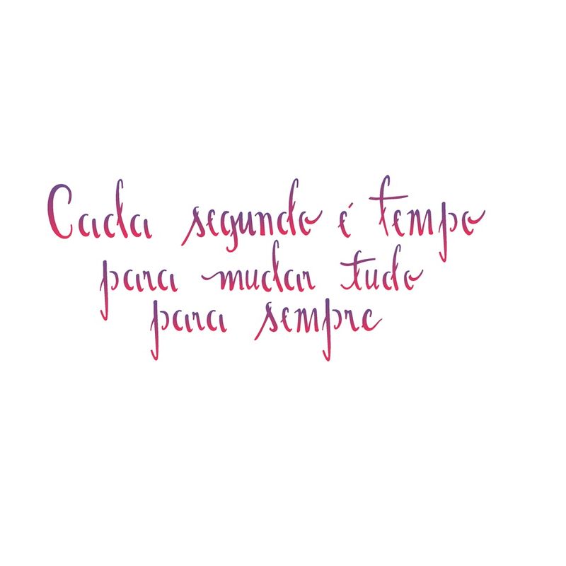 Stencil Simples Frase Tempo 2229 10x30 Opa