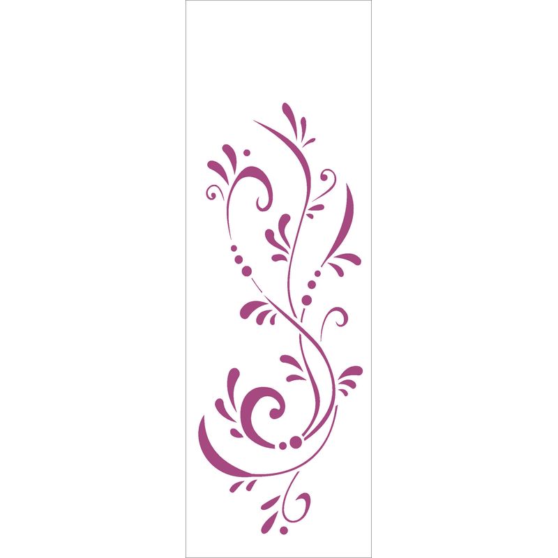 Stencil Simples Arabesco Gotas 1717 10x30 Opa