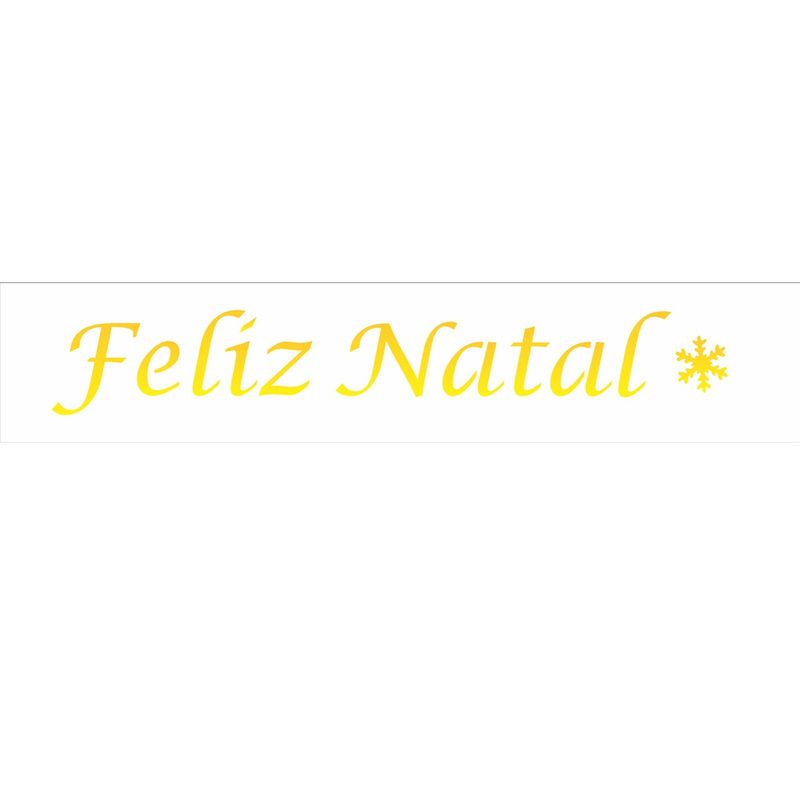 Stencil Simples Feliz Natal 1788 6x30 Opa