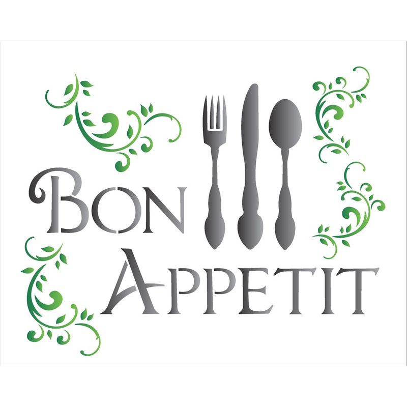 Stencil Simples Bon Appetit 1153 20x25 Opa