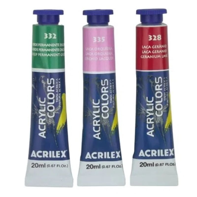 Tinta para Tela Acrylic Colors 20ml Acrilex ALIZARIN CRIMSO