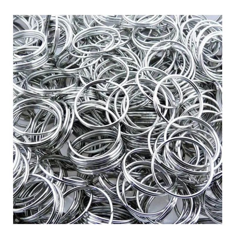 Pacote 50 Argola sem Bater para Chaveiro 22mm 1133 Artesanato