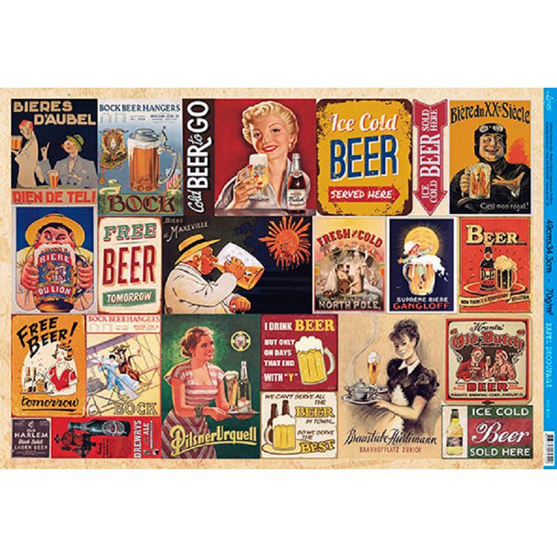 Papel Decoupage Pd-870 Cartazes Beer 34,3x49 - Litoarte