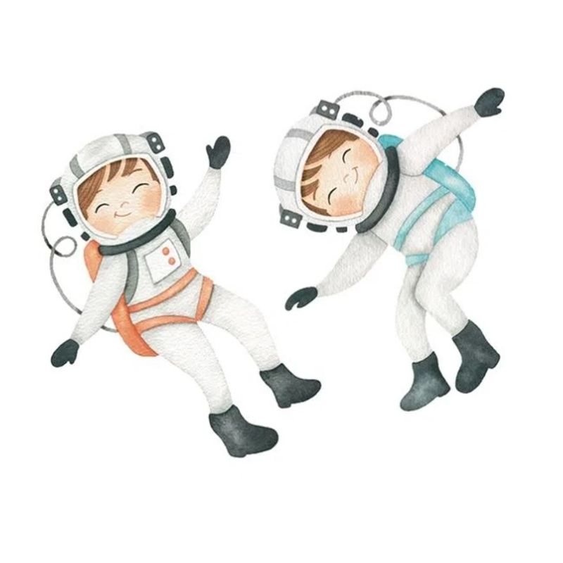 Aplique Papel Decoupage Astronautas Apm4-442 4cm Litoarte