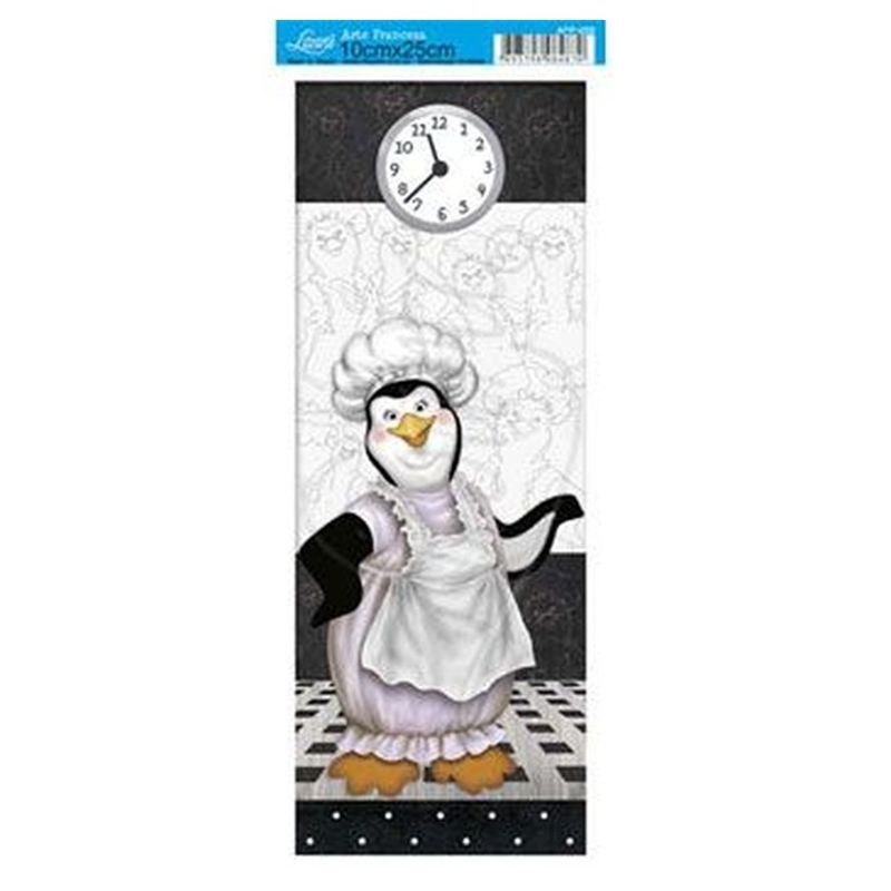 Kit 5 Papel Decoupage Arte Francesa Pinguin Cozinheiro Afp-099 25x10cm Litoarte