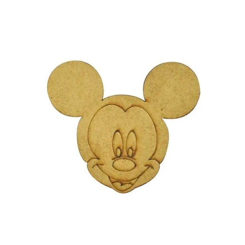 Pacote 50 Aplique Rosto Mk 7x6 Mdf Madeira Laser