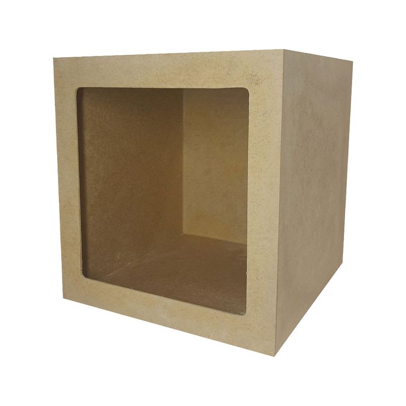 Nicho Quadrado Simples para Decoração 24x25x24 Mdf Madeira
