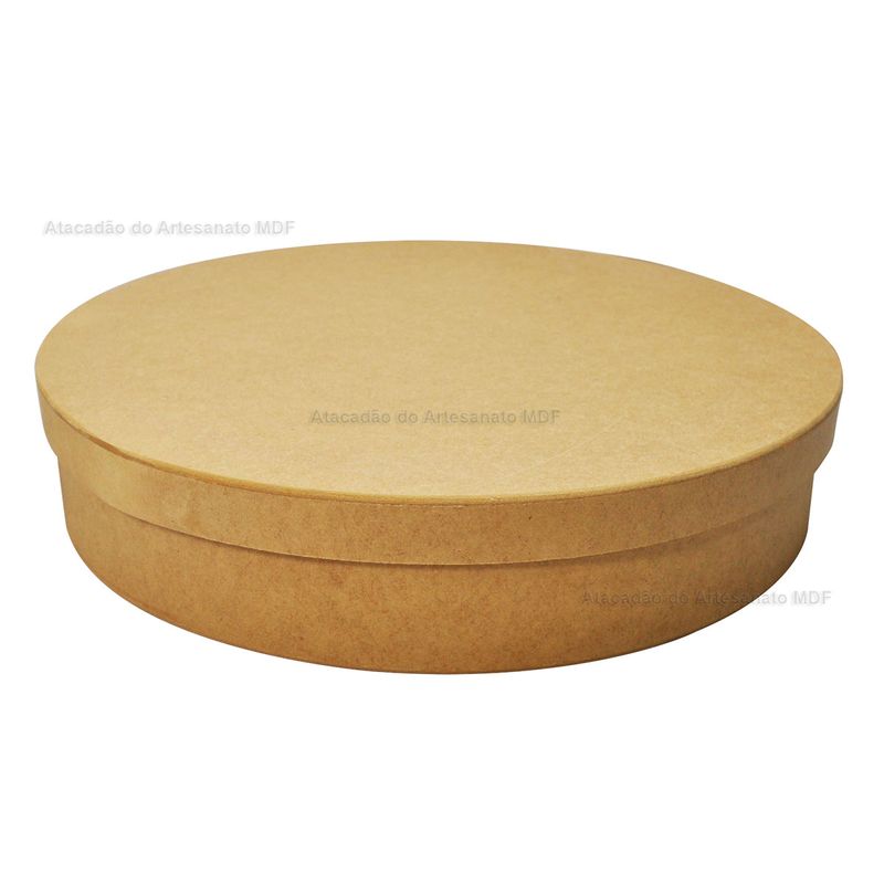 Caixa Redonda Tampa Sapato 38x10 Mdf Madeira