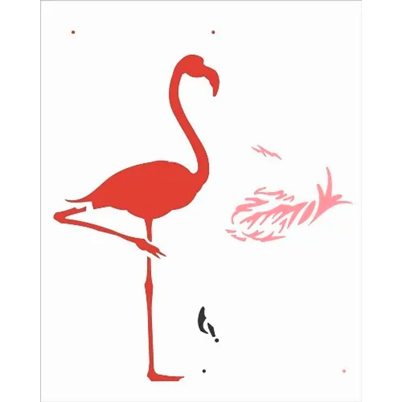Stencil Simples Flamingo Opa2359 20x25
