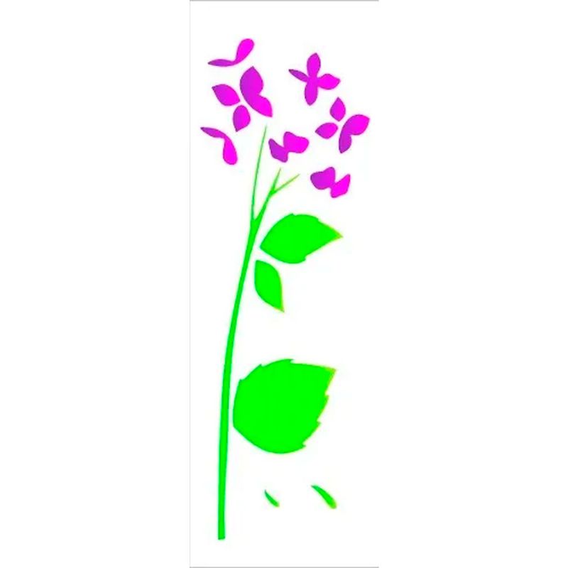 Stencil Simples Flor Hortênsia 1789 10x30 Opa