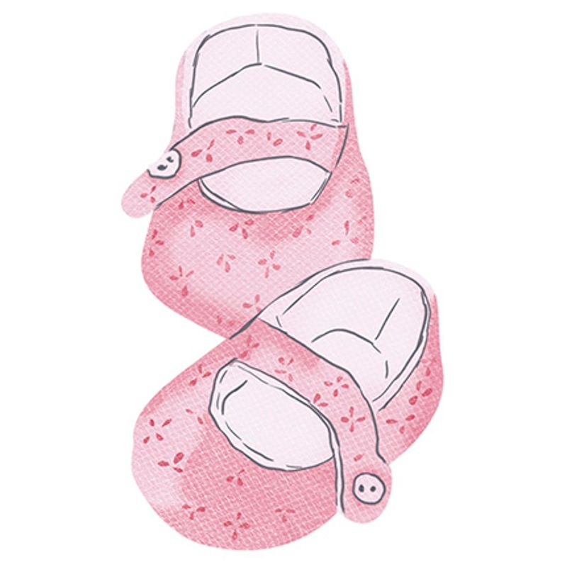 Aplique Decoupage Sapato Bebê Rosa Apm4-282 em Papel e Mdf 4cm Litoarte